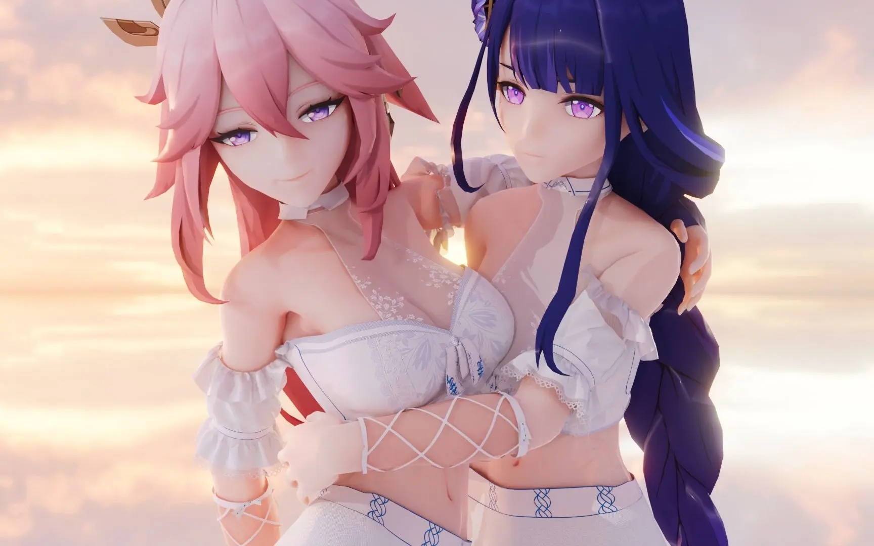 原神雷电将军把乳液喂八重神子啥梗,3D视频动画情节